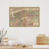New York, Brooklyn Map von Mitchell Poster (Küche)