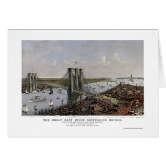 New York & Brooklyn, NY Panoramakarte - 1885