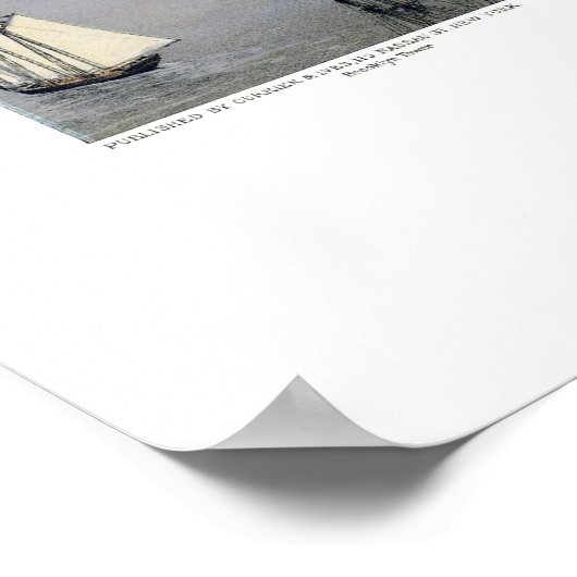 New York & Brooklyn, NY Panoramic Map - 1885 Poster (Ecke)