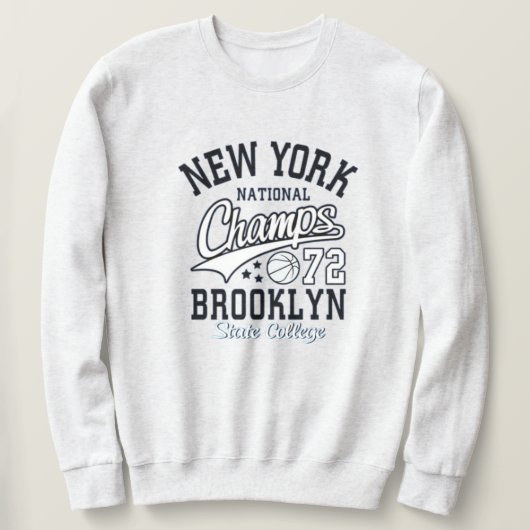 New York Brooklyn state college varsity athletic  Sweatshirt (Design vorne)