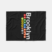 New York Brooklyn Subway Station Signs, Train Sign Fleecedecke (Vorderseite (Horizontal))