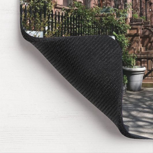 New York Brownstones Upper West Side Gebäude NYC Mousepad (Ecke)