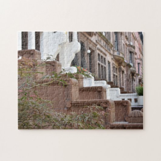 New York Brownstones Upper West Side Gebäude NYC Puzzle (Horizontal)