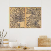 New York, Buffalo, Boston Poster (Küche)