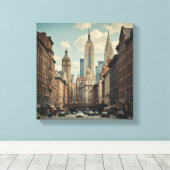 New York Bustling City Leinwanddruck (Insitu (Holzboden))