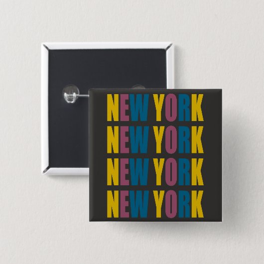 New York Button (Vorne & Hinten)