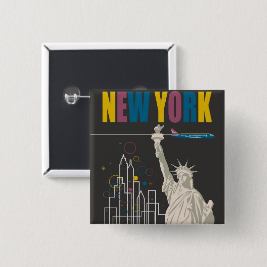 New York Button (Vorne & Hinten)