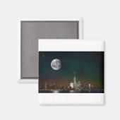 New York by Night Design Magnet (Vorderseite/Rückseite)