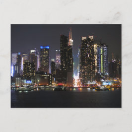 New York by night Poster Postkarte
