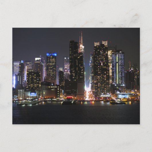 New York by night Poster Postkarte (Vorderseite)