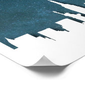 New York by night skyline - Poster (Ecke)