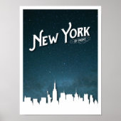 New York by night skyline - Poster (Vorne)