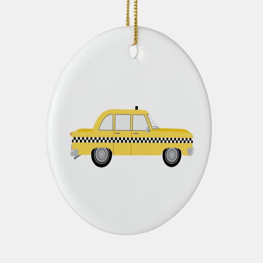 New York Cab Keramik Ornament (Rechts)