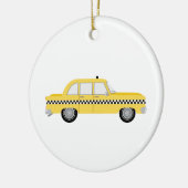 New York Cab Keramik Ornament (Links)