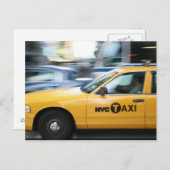 New York Cab Postkarte (Vorne/Hinten)