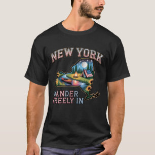New York Camping-Abenteuer Wandere Frei Natur T-Shirt
