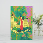 NEW YORK Cat Briefpapier (Stehend Vorderseite)