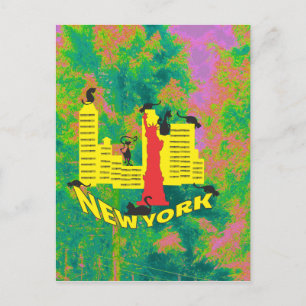NEW YORK Cat Postkarte
