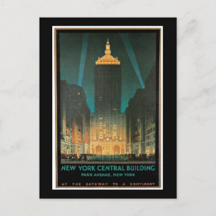 "New York Central Building" Vintage Postkarte
