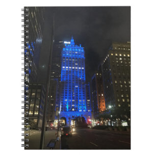 New York Central Gebäude NYC Park Avenue Night Notizblock