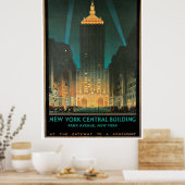 New York Central Gebäude Vintage Travel Poster (Küche)