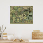 New York Central & Hudson River Railway Map Poster (Küche)