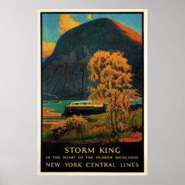 New York Central Lines Train Vintag Rail Poster