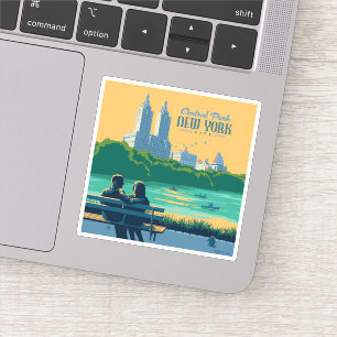 New York Central Park Bench Aufkleber