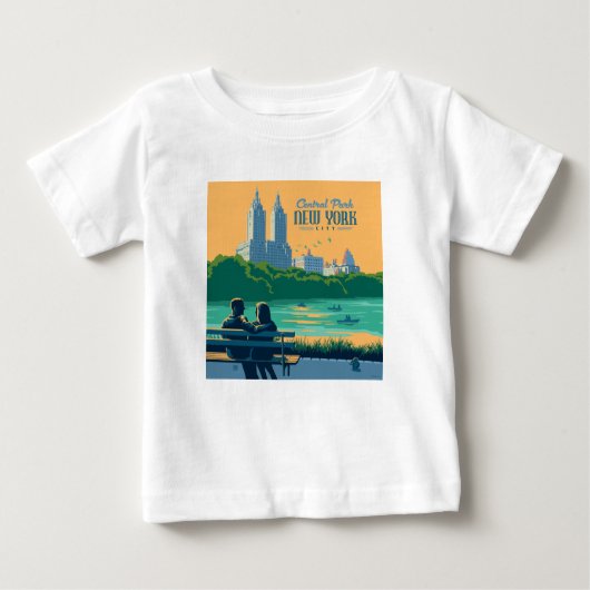 New York Central Park Bench Baby T-shirt (Vorderseite)