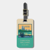 New York Central Park Bench Gepäckanhänger (Vorderseite vertikal)