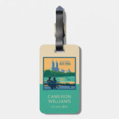 New York Central Park Bench Gepäckanhänger (Rückseite vertikal)