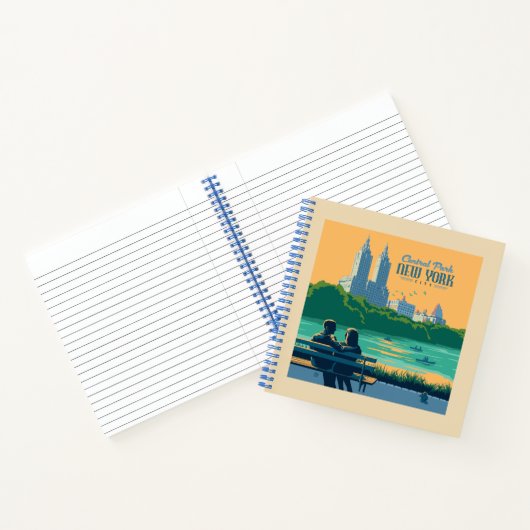New York Central Park Bench Notizblock (Innenseite)