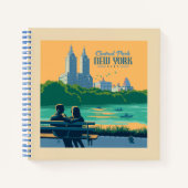 New York Central Park Bench Notizblock (Vorderseite)