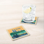 New York Central Park Bench Rechteckiger Pappuntersetzer (Vor Ort)