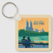 New York Central Park Bench Schlüsselanhänger (Vorderseite)