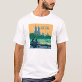 New York Central Park Bench T-Shirt (Vorderseite)