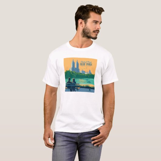 New York Central Park Bench T-Shirt (Vorne ganz)
