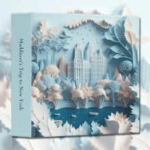 New York Central Park Blue Scrapbook Foto Album