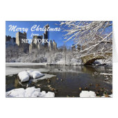 New York Central Park Skyline Weihnachtskarte (Vorderseite (Horizontal))