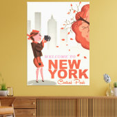 New York Central Park Vintage Reiseplakat Leinwanddruck (Insitu (Wohnzimmer))