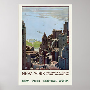 New York Central System Manhattan Wolkenkratzer Poster