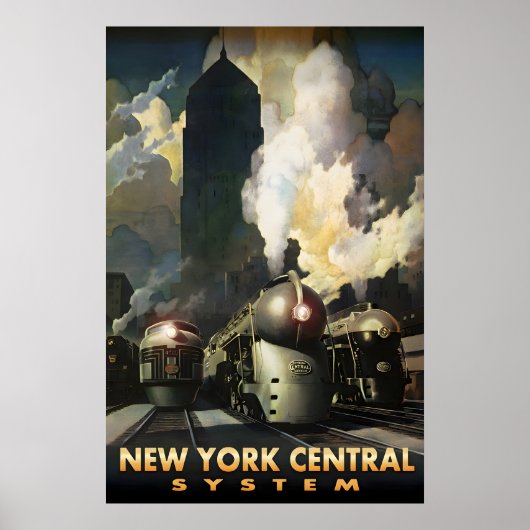 New York Central System Streamliners New Retro Poster (Vorne)