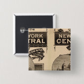 New York Central und Hudson River Railway Button (Vorne & Hinten)
