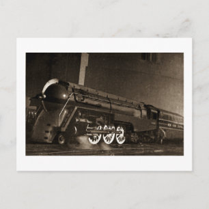 New York Central Vintage Art Deco Zug Postkarte