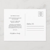 New York Chalkboard Staat Map Moving Postcard Ankündigungspostkarte (Rückseite)