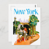 New York, Chariots aus dem Park Postkarte (Vorne/Hinten)