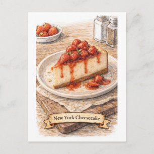 New York Cheesecake (Amerikanische Food-Serie) Postkarte
