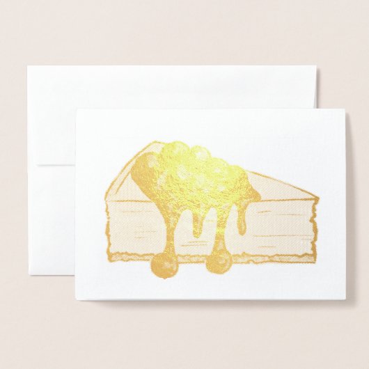 New York Cheesecake Cherry Käse Cake Slice Food Folienkarte (Vorderseite mit Umschlag)