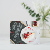 New York Cheesecake Postkarte (Stehend Vorderseite)