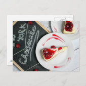 New York Cheesecake Postkarte (Vorne/Hinten)